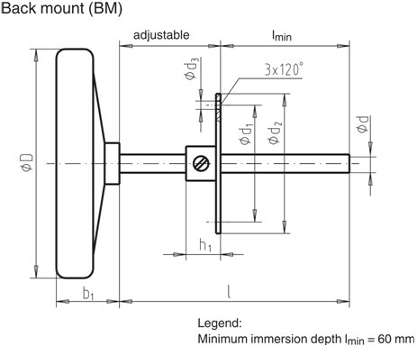 A48.10 термометр биметаллический для вентиляционной техники